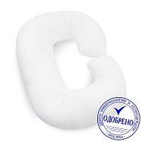 Malika Подушка для беременных модель Рогалик , чехол тик 100% хлопок ,съемный ,"лебяжий пух", арт .С