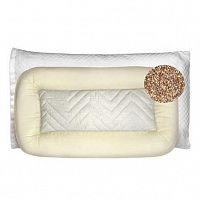 Подушка для новорожденных с наполнителем из гречневой лузги 22х40 см, Р
