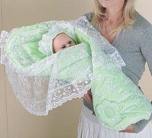 Одеяло- конверт для новорожденного 72.2 зеленый